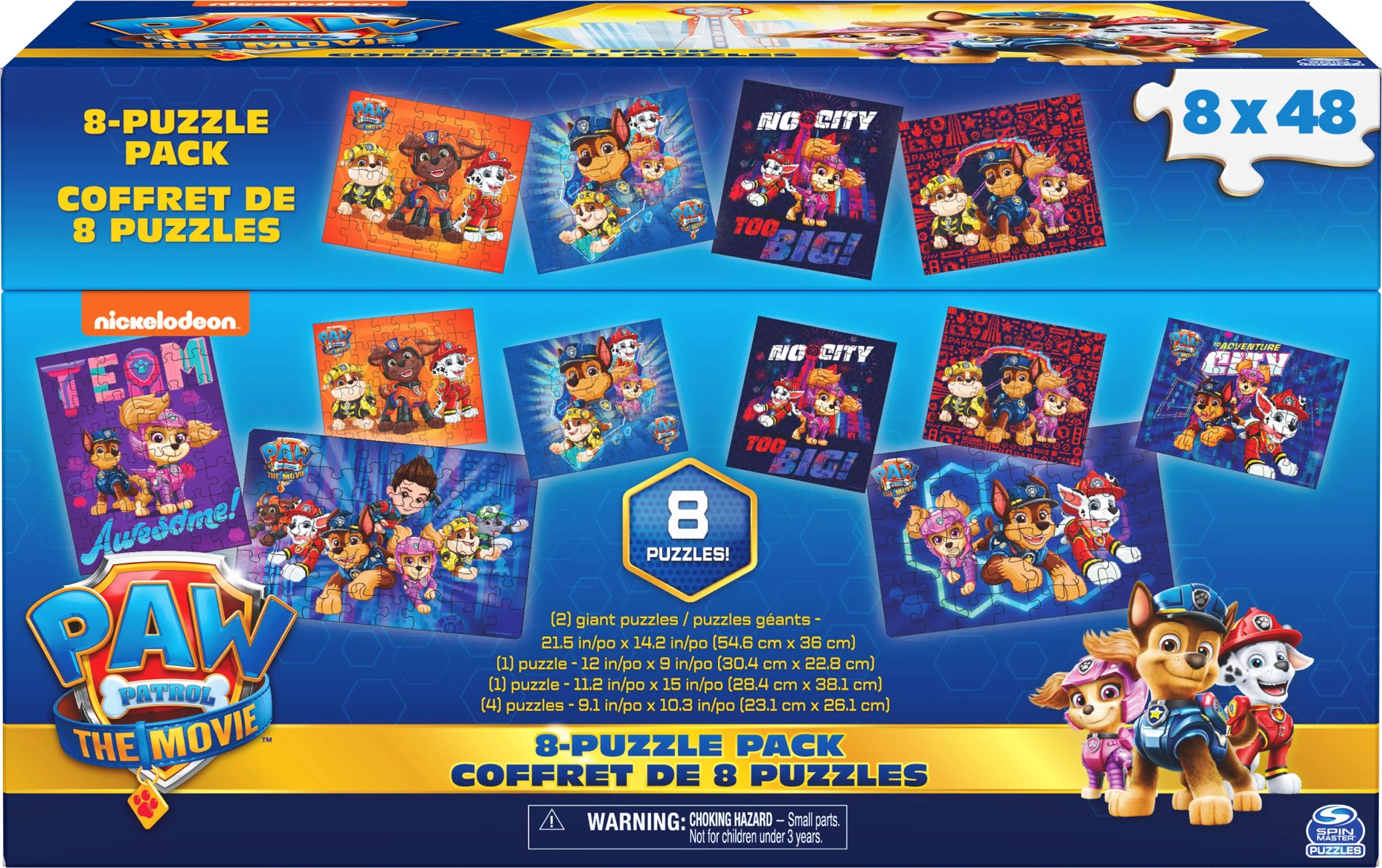 Paw Patrol The Movie 8-Pack of Puzzles in Storage Tub, for Families and Kids Ages 4 and up - Walm... | Walmart (US)
