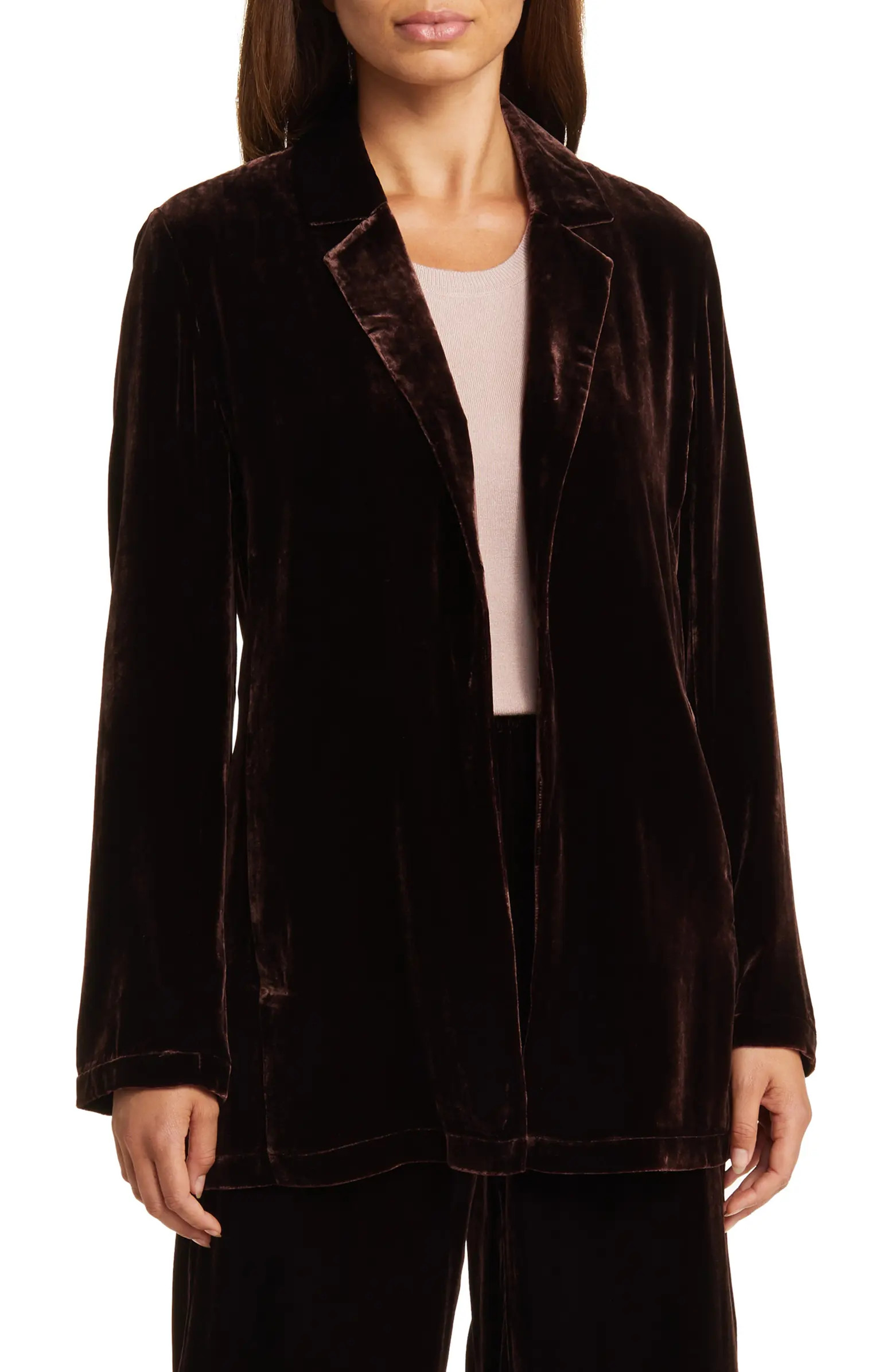 Longline Velvet Blazer | Nordstrom