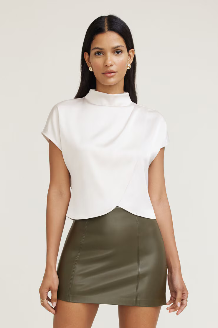 Layered Satin Blouse | Dynamite Clothing