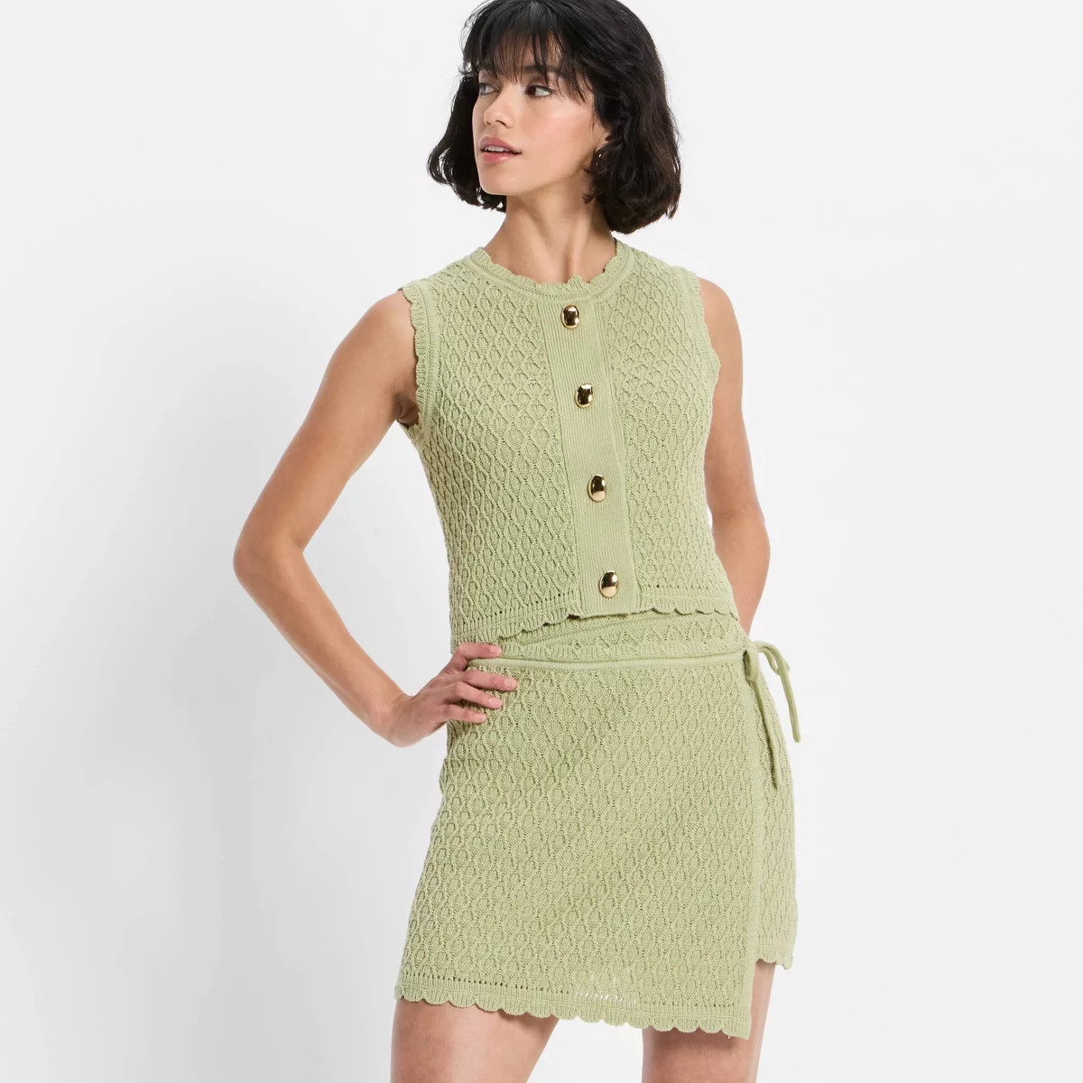 Women's High-Rise Sweater Wrap Mini Skirt - Future Collective | Target