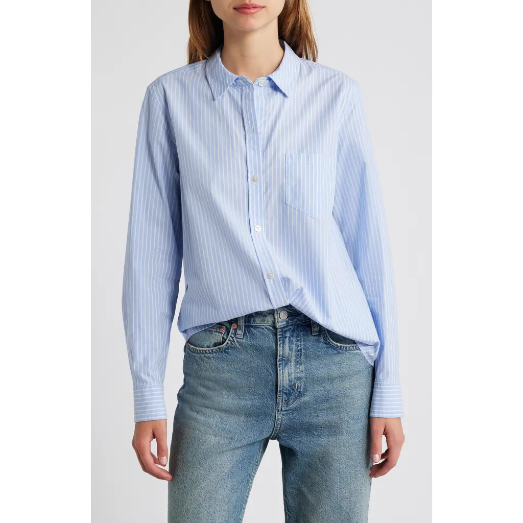 Rails Stina Stripe Shirt in Oxford White Stripe at Nordstrom, Size Xx-Large | Nordstrom