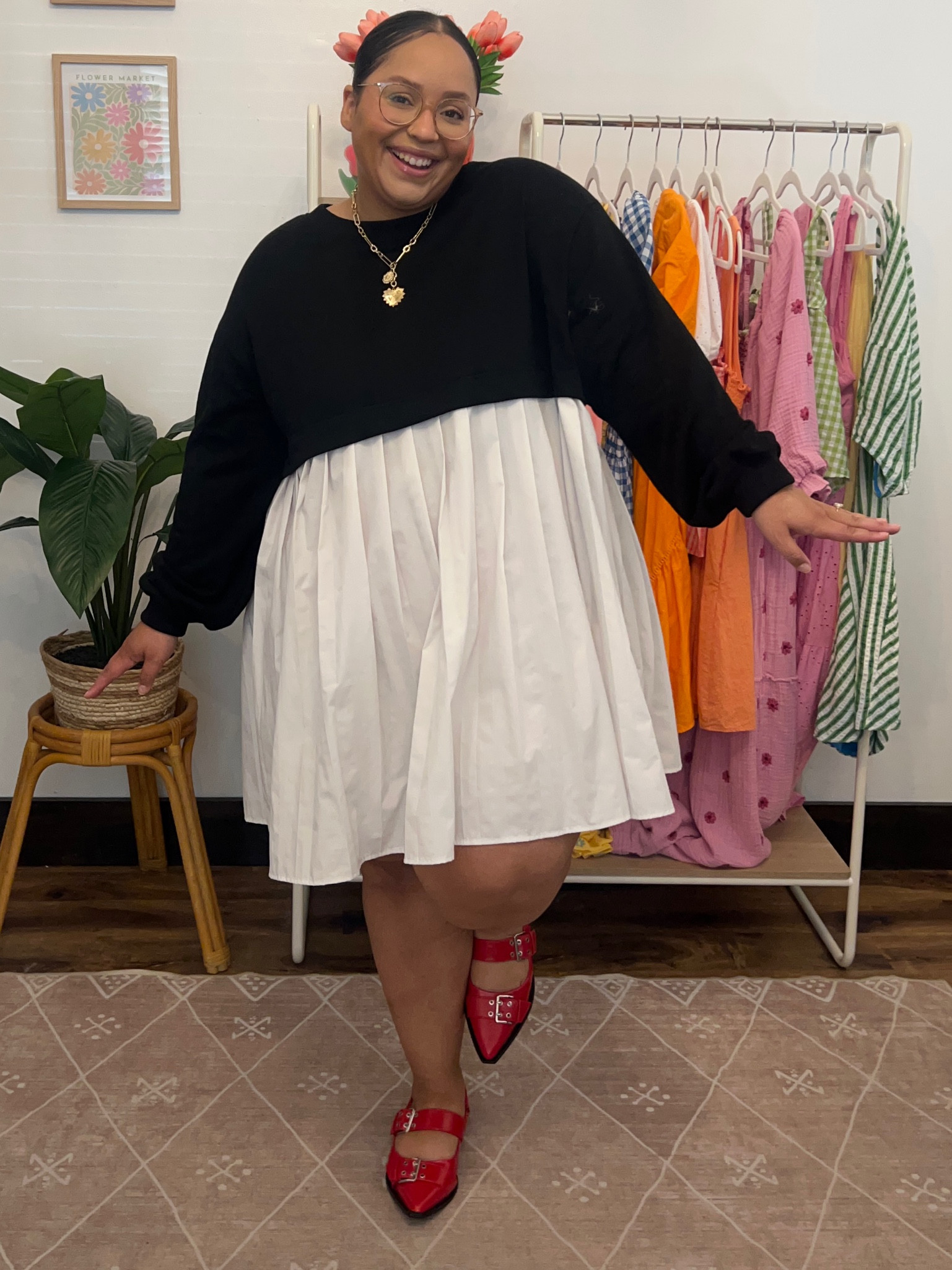 Fall ootd as a size 16 
Wide foot friendly flats for $35 at Targett

#LTKShoeCrush #LTKPlusSize #LTKFindsUnder50