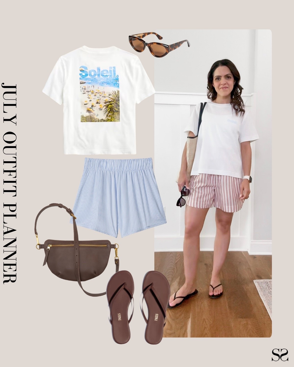 Planner to Person | Monthly outfit planner JULY: What I planned vs. how it’s worn: Summer looks, saved + styled outfit inspo | boxer shorts, belt bag, sandals, graphic tee 

#summeroutfit #casualstyle 


#LTKStyleTip