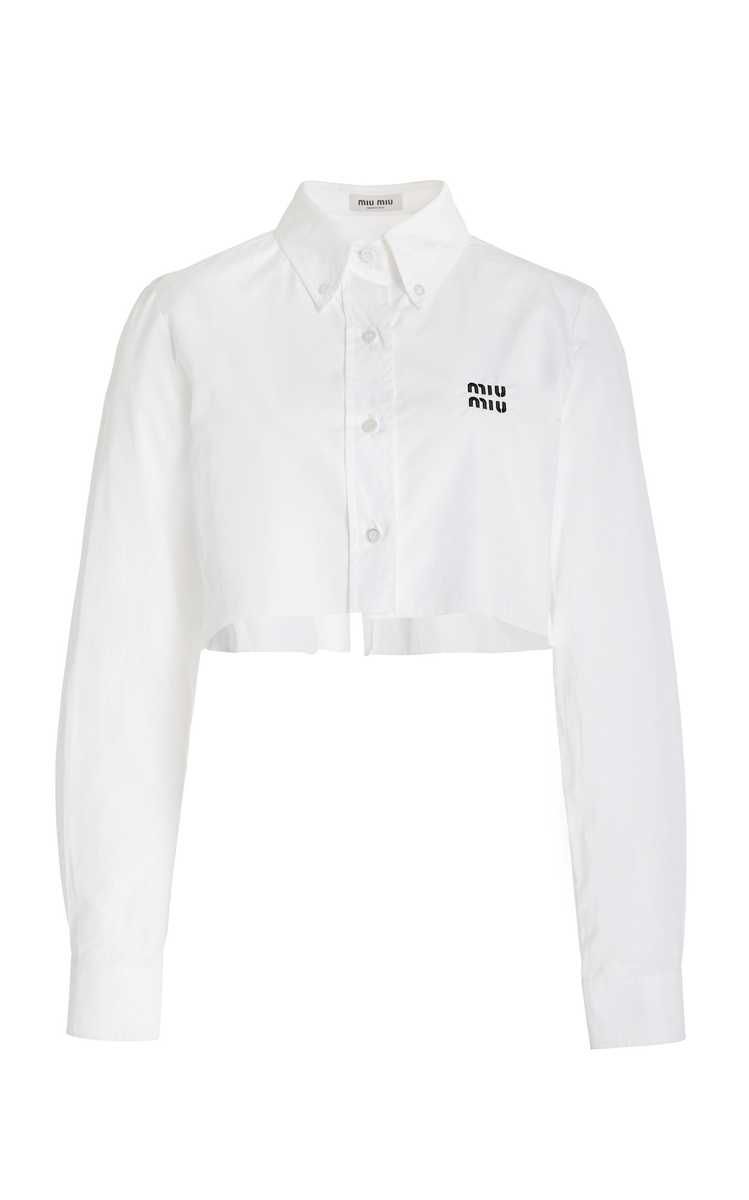 Raw-Edged Cotton Cropped Shirt | Moda Operandi (Global)