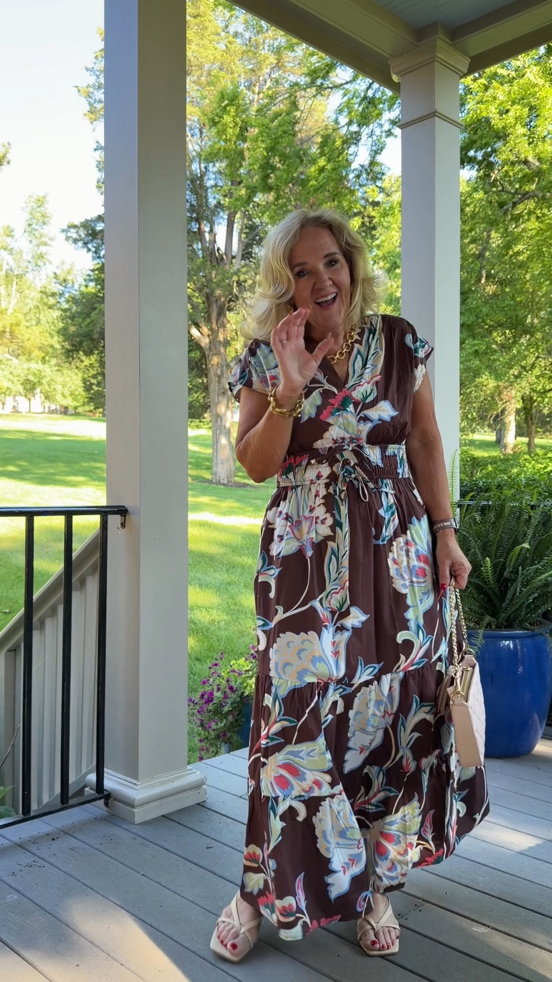 Dress size medium it’s gorgeous. 

Linking several pretty accessories to go with it. 
Wedding guest summer casual dress

#LTKOver40 #LTKWedding #LTKMidsize