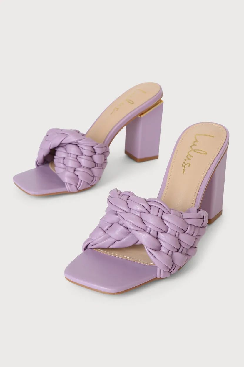 Medelyn Purple High Heel Slide Sandals | Lulus (US)