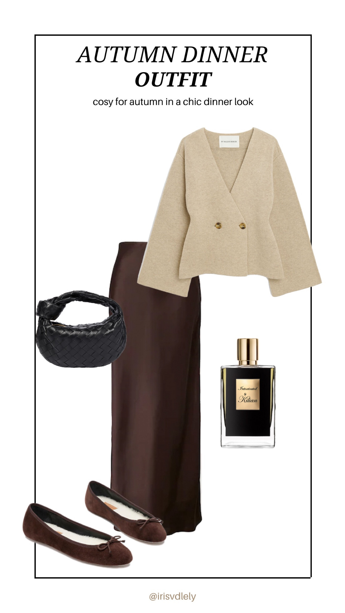 Autumn dinner look

Brown silk skirt, silk maxi skirt, kilian scent, kilian parfum, bottega veneta jodie in black, beige cardigan, autumn outfit, brown skirt 

#LTKeurope #LTKstyletip #LTKSeasonal