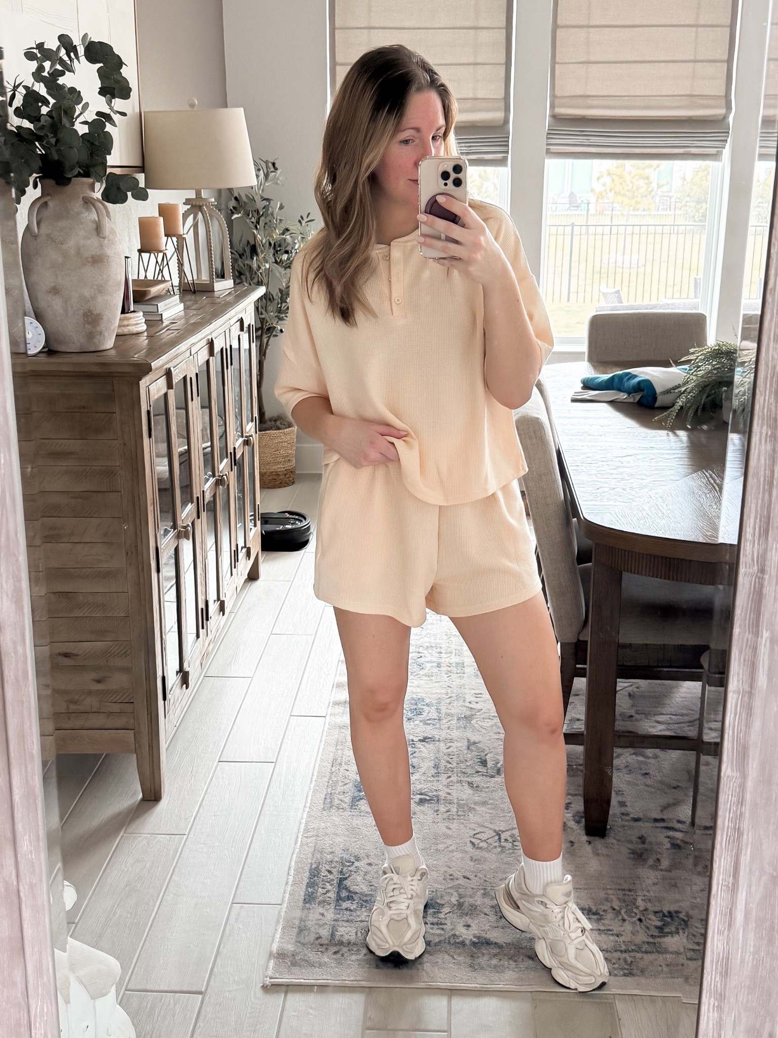 Soft neutrals for the win 🤍 This buttery lounge set is the perfect throw-on-and-go outfit — comfy enough for home, cute enough for errands. Paired it with my favorite chunky sneakers to keep it casual but elevated. Such an easy spring uniform! ✨ Everything is linked for you.

#LTKStyle #LTKSeasonal #LTKFinds #SpringStyle #CasualChic

#LTKootd #LTKspring #LTKmomlife