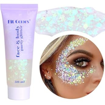 Amazon.com : DAGEDA Body Glitter Gel, Body Sequins Shimmer Liquid Eyeshadow, Chunky Glitter for F... | Amazon (US)