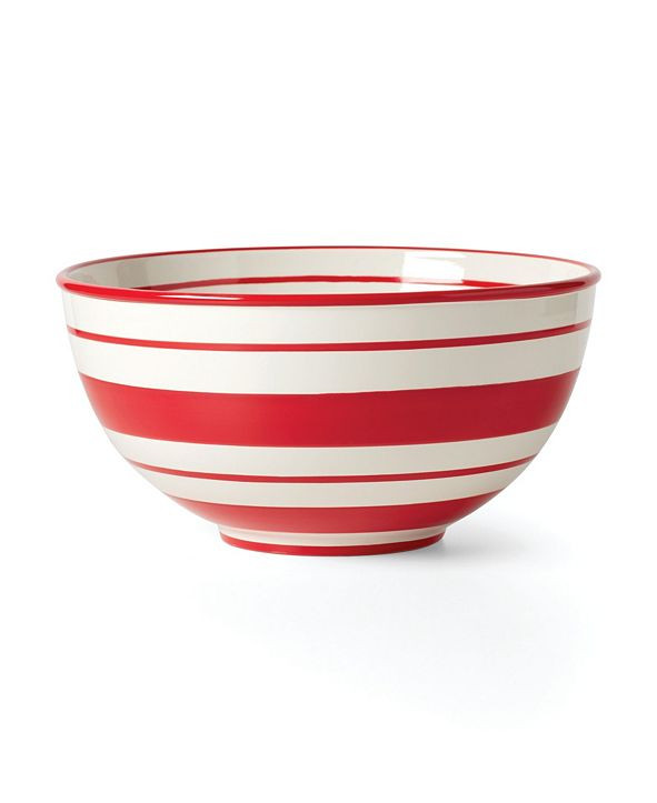 Holiday Handpaint Stripe Mixing Bowl | Macys (US)