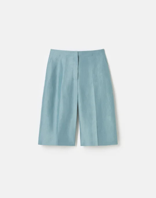 Linen-Viscose Ryerson Bermuda Short | Lafayette 148 NY