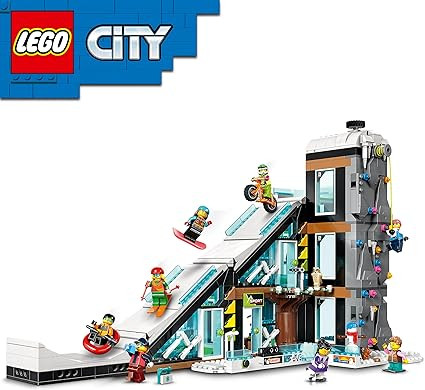 LEGO City Ski and Climbing Center 60366 Building Toy Set, 3-Level Building with a Ski Slope, 8 Mi... | Amazon (US)