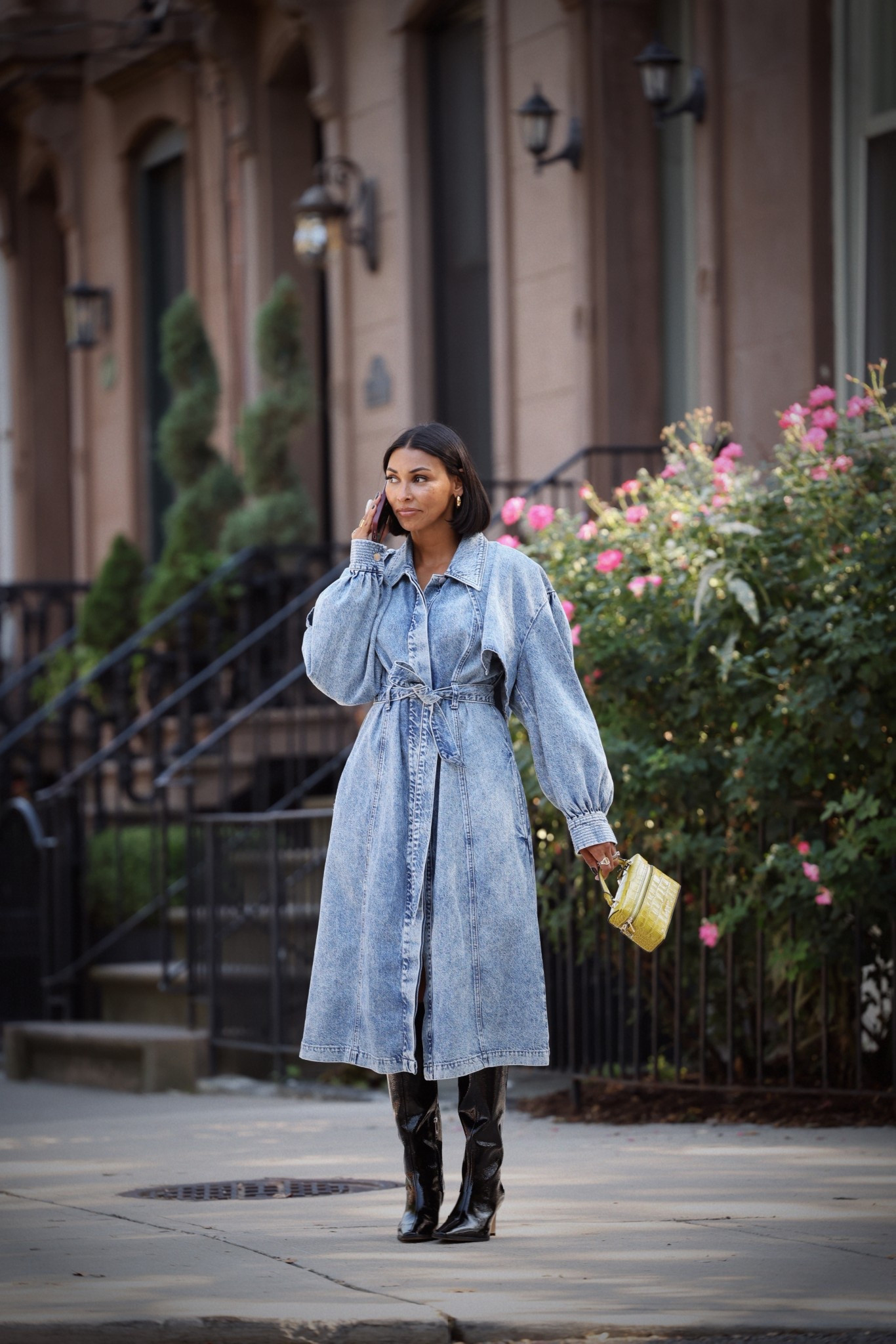 Denim dress and boots 

#LTKStyleTip #LTKOver40