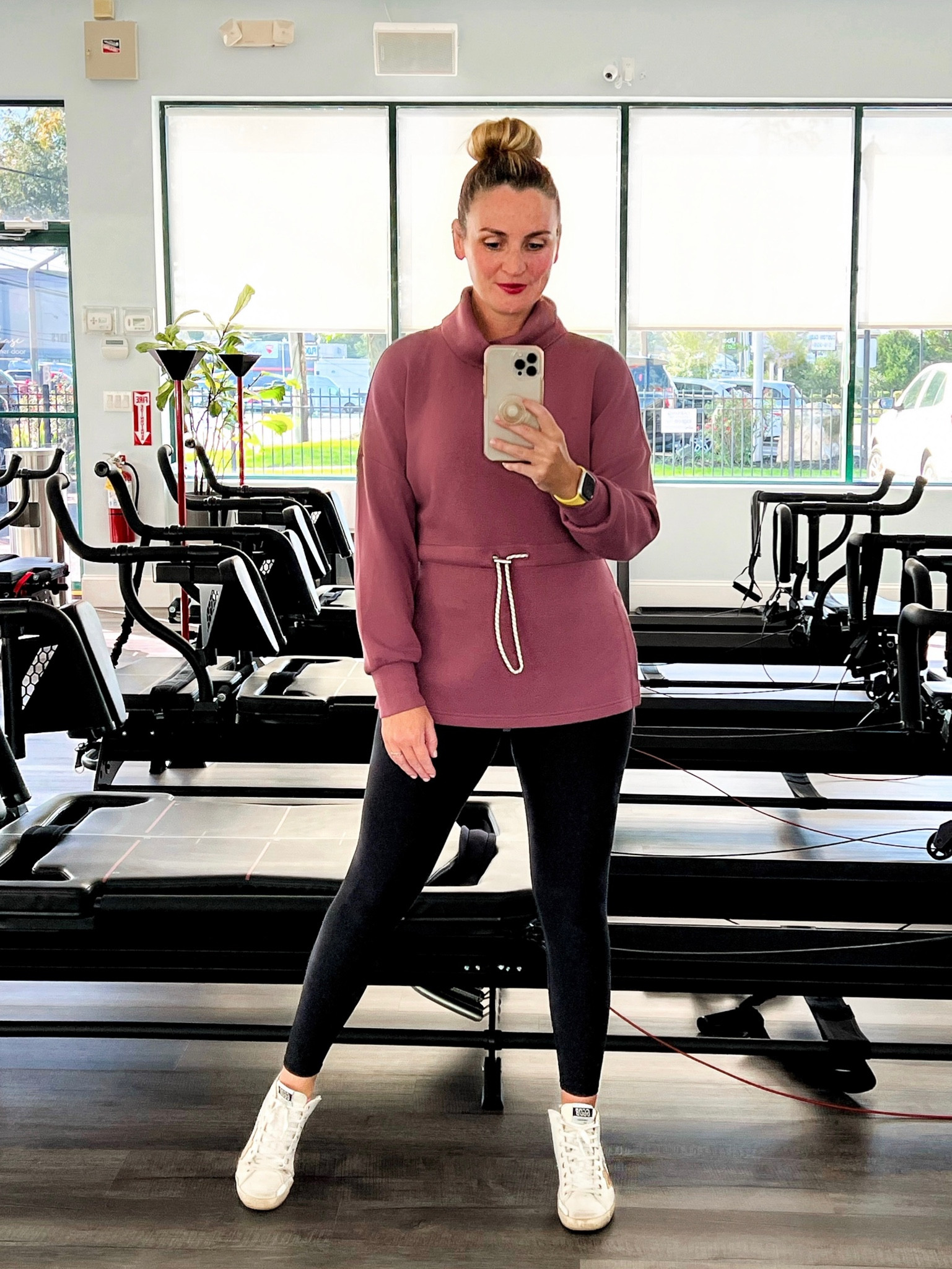 Athleisure at its finest!  Loving this butter soft top that comes in over 9 colors.  Perfect tunic length for after class! #athleisure #workoutattire

#LTKfitness #LTKover40 #LTKfindsunder100
