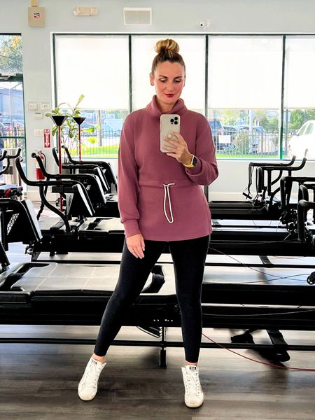 Athleisure at its finest!  Loving this butter soft top that comes in over 9 colors.  Perfect tunic length for after class! #athleisure #workoutattire

#LTKfitness #LTKover40 #LTKfindsunder100