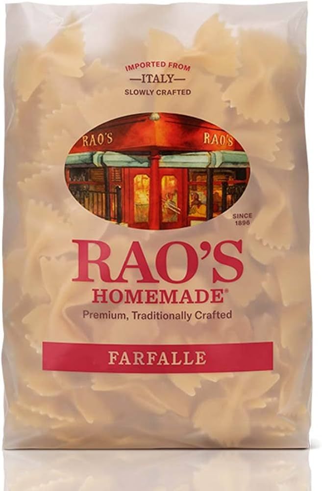 Rao's Homemade Farfalle Pasta, 16oz, Traditionally Crafted, Premium Quality, From Durum Semolina ... | Amazon (US)