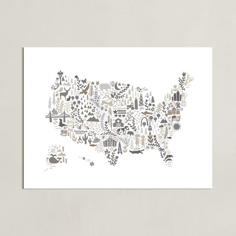 Little Big United States Map | Minted