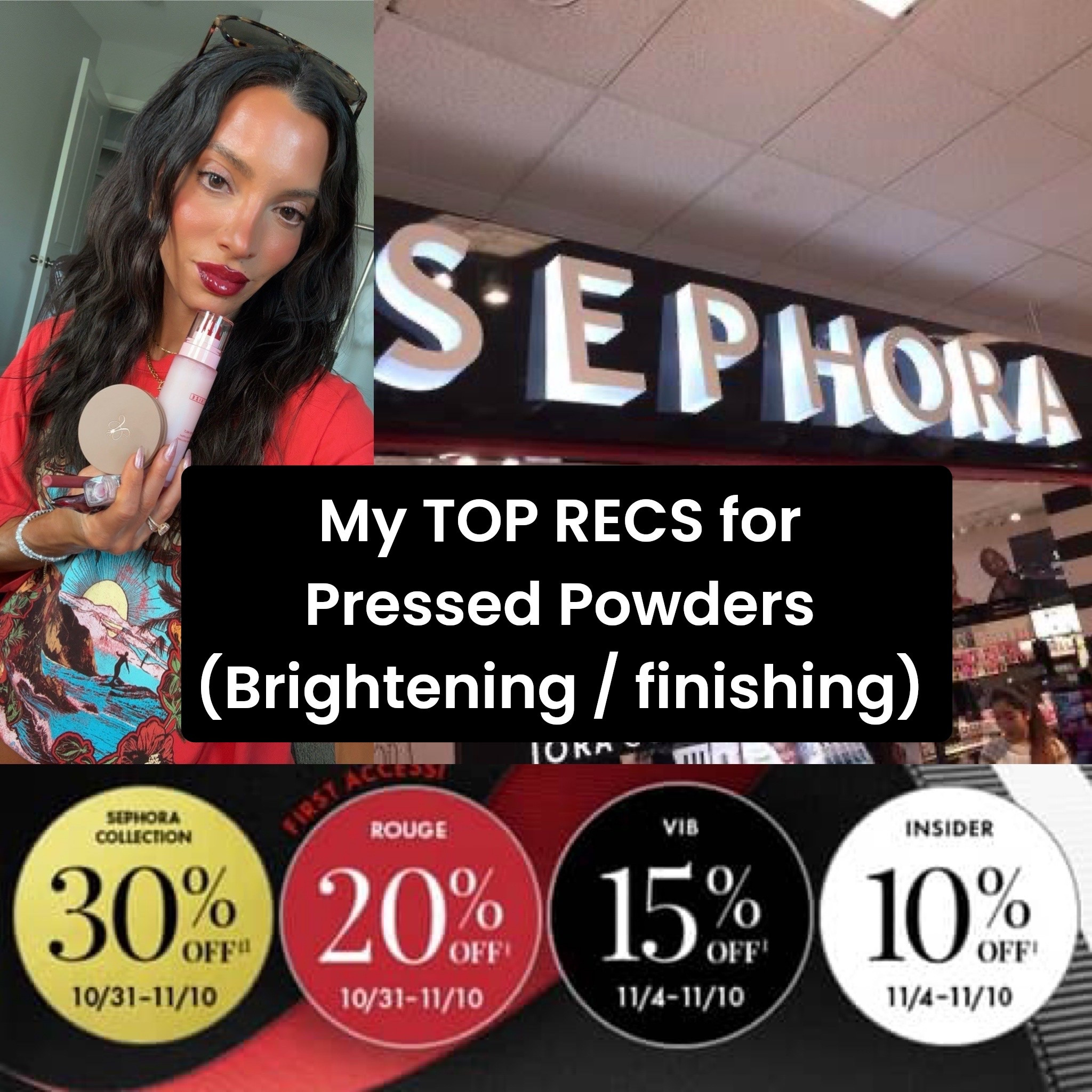 Tried & true pressed FINISHING AND /or brightening powders - GREAT FOR TOUCH UPS TOO! 

#LTKSeasonal #LTKSaleAlert #LTKBeauty