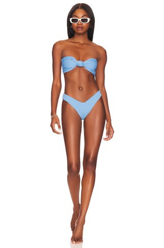 F E L L A Hunter Bikini Top in Sea Blue from Revolve.com | Revolve Clothing (Global)