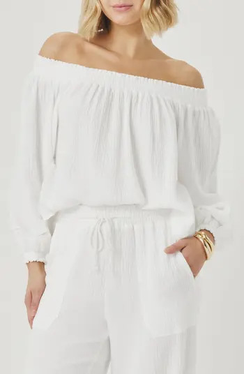 Splendid Ava Off the Shoulder Cotton Gauze Top | Nordstrom | Nordstrom