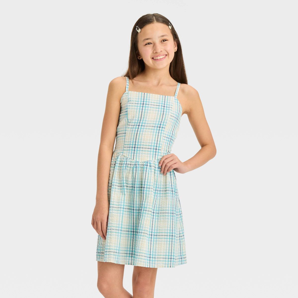 Girls' Cami Strap Back Cut Out Woven Dress - art class™ | Target