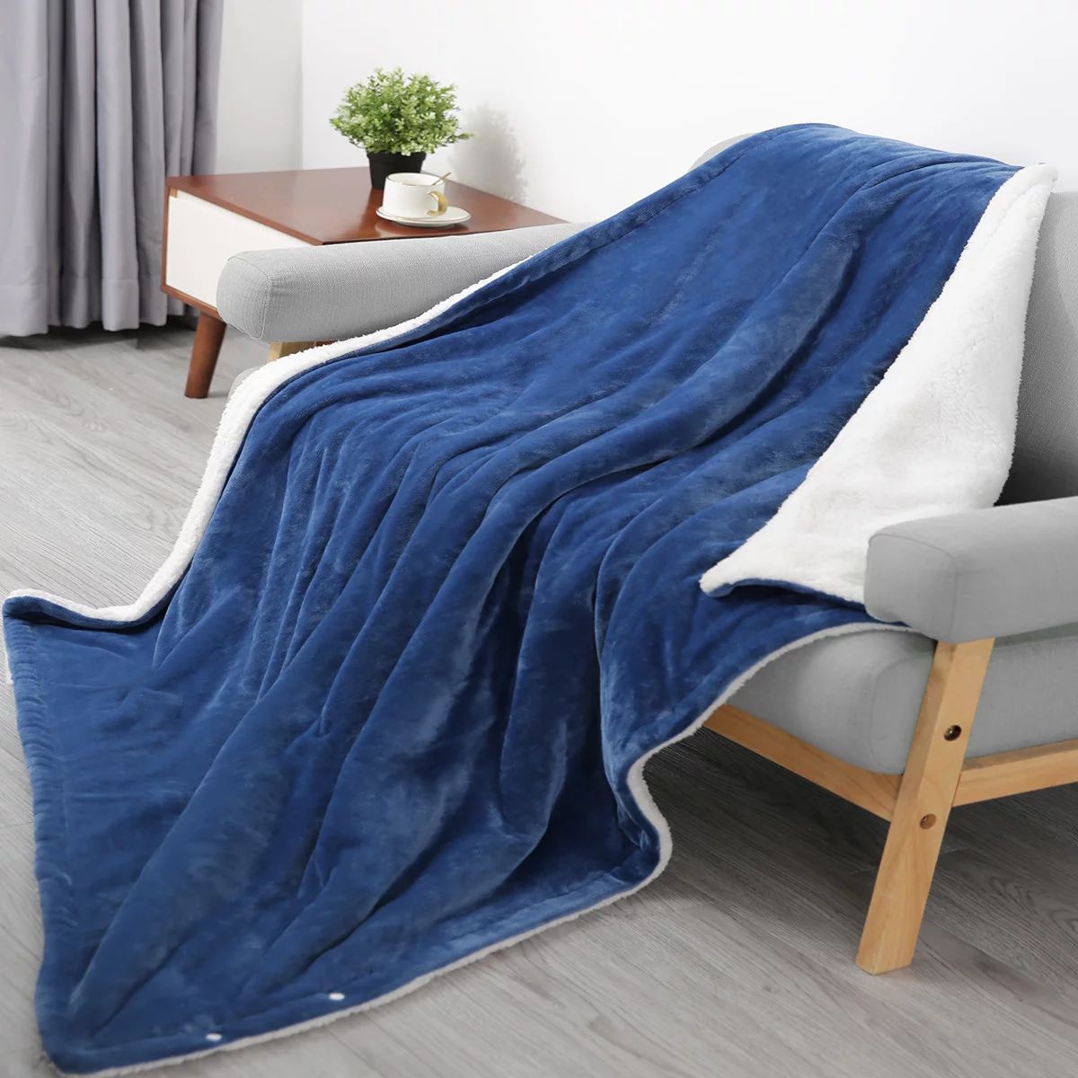 MaxKare Electric Blanket  50" x 60" Heated Throw Flannel & Sherpa Fast Heating Blanket, ETL Certi... | Walmart (US)