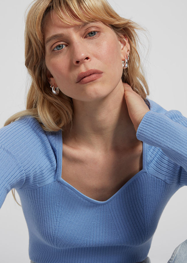 Ribbed Fitted Bustier Top | & Other Stories US
