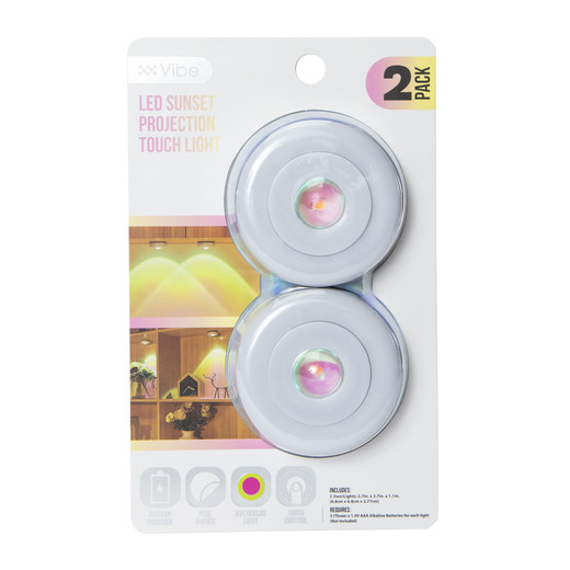 LED Sunset Projection Touch Light 2-Count | Five Below