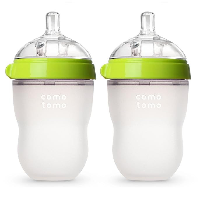 Comotomo Baby Bottle, Green, 8 Ounce (2 Count) | Amazon (US)