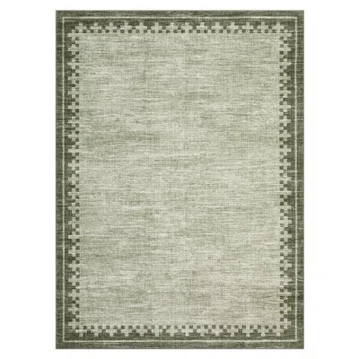Modern Bordered Washable Area Rugs for Living Room Bedroom, Stain Resistant & Non Shedding Cozy Soft Low Pile Carpet | Wayfair North America