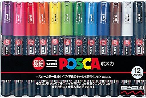 Amazon.com : Uni-posca Paint Marker Pen - Extra Fine Point - Set of 12 (PC-1M12C) : Permanent Mar... | Amazon (US)