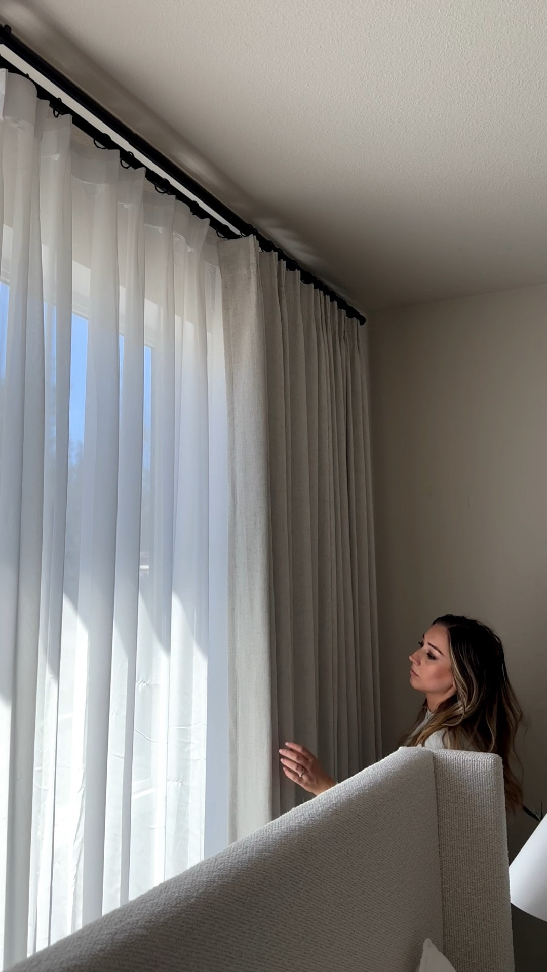 The best quality and affordable Amazon pinch pleat curtains! My favorite (2) 1” double rod brackets + curtain rods. Sheer curtains + blackout curtains and hooks!

Design tip: I like my rods to be installed high and wide. 1-2’ outside the window and as close to the ceiling as possible with the sizes given. While also making sure curtains slightly hover over the floor.

Always make sure you attach hardware to the studs. Never use anchors! 

Curtains, blackout curtains, bedroom curtains, living room curtains, bedroom design, design help, design ideas, interior design, home decor

#LTKHome #LTKSaleAlert