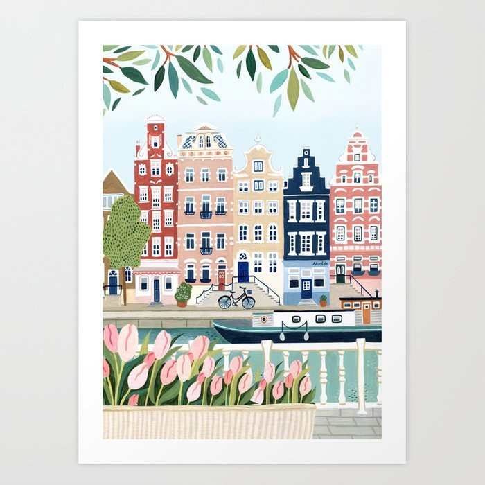 Amsterdam Wall Art For Nursery | Society6