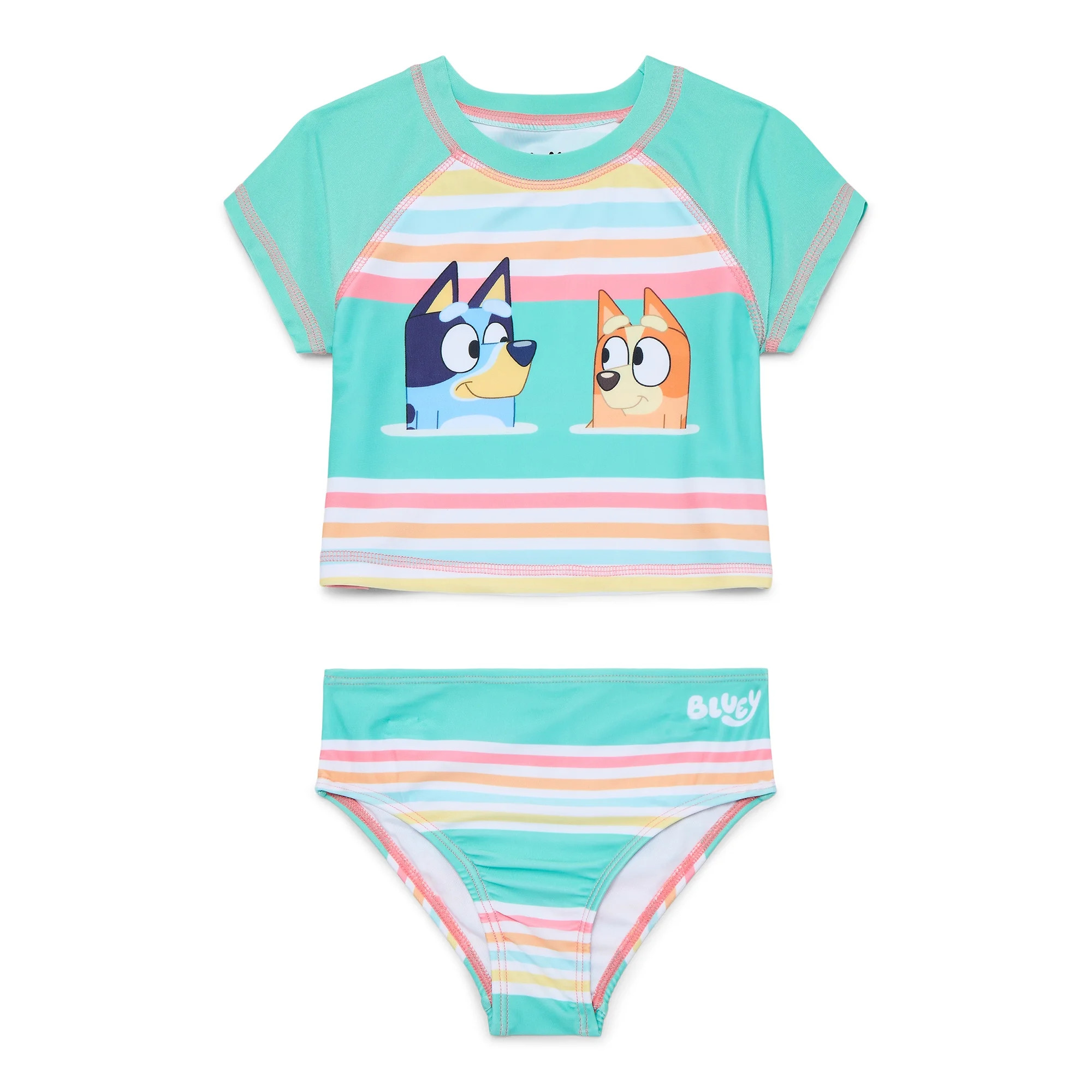 Character Toddler Girl Rash Guard Bikini Swimsuit Set, 2-Piece, Sizes 12M-5T | Walmart (US)