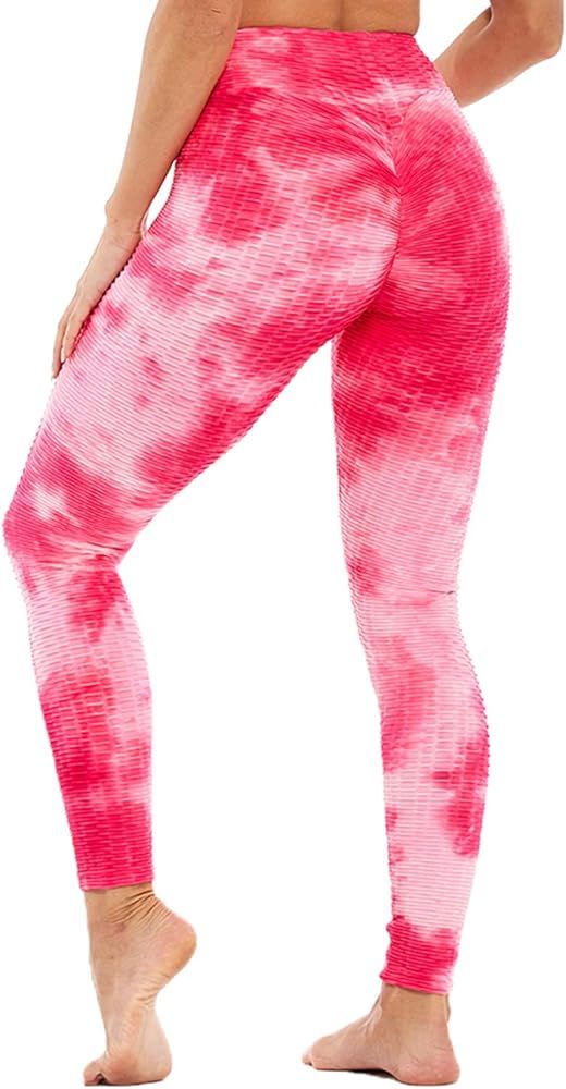 JGS1996 Women's High Waist Yoga Pants Tummy Control Slimming Booty Leggings Workout Running Butt ... | Amazon (US)