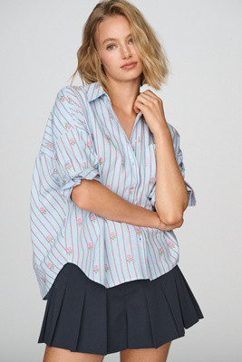 Maeve Mabel Boxy Oxford Shirt | Anthropologie (US)