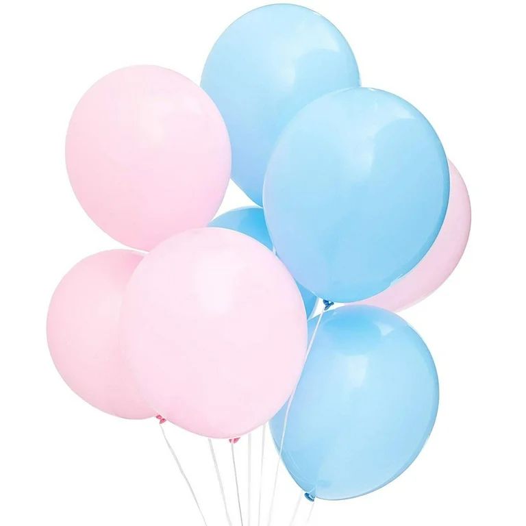 Gender Reveal Party Balloons (100 Count), Pink and Blue | Walmart (US)