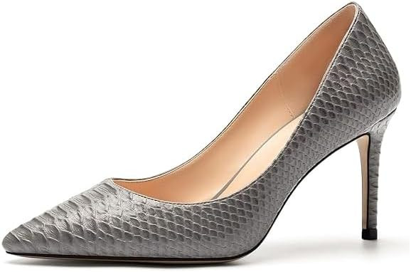 Mettesally Women's High Heel Pumps Pointed Closed Toe Bridal Wedding Party Sexy Pumps Basic Forma... | Amazon (US)