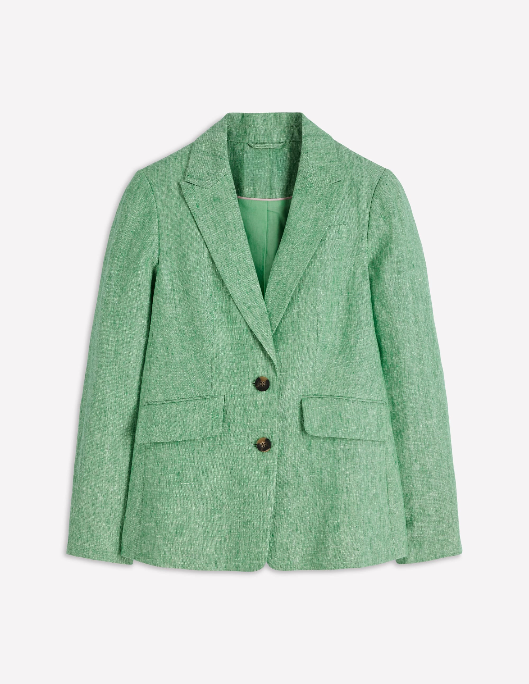 Stamford Linen Blazer-Aloe Green Chambray | Boden UK