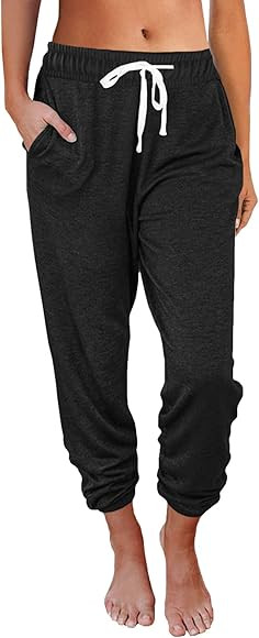 Baggy Sweatpants for Women with Pockets-Lounge Womens Pajams Pants-Womens Running Joggers Fall Cloth | Amazon (US)