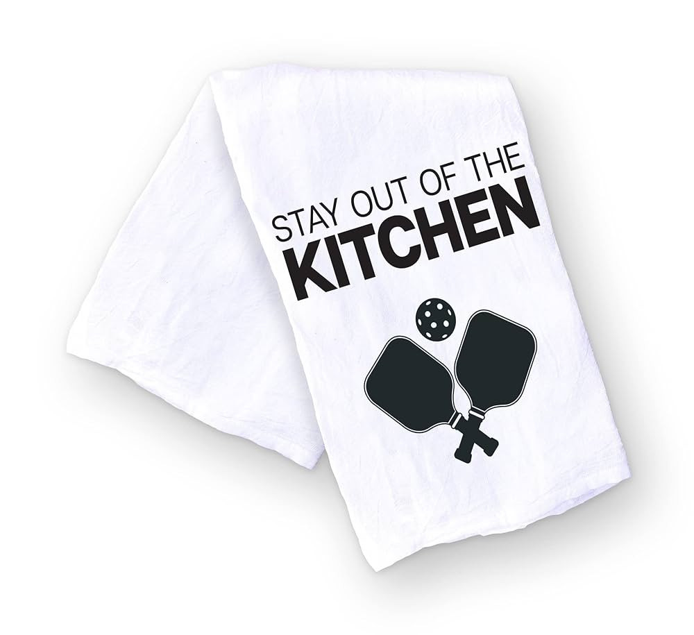 Funny Kitchen Towel - Stay out of the Kitchen Pickleball Dish Cloth - Gift for Him or Her - Pickle Ball Gift - Retirement - Christmas - Mothers Day - Fathers Day - Birthday (Stay Out of the Kitchen) | Amazon (US)
