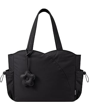 LOVEVOOK Tote Bag for Women, Puffer Work Bags with Zipper for Daily Travel College, Teacher Nurse... | Amazon (US)