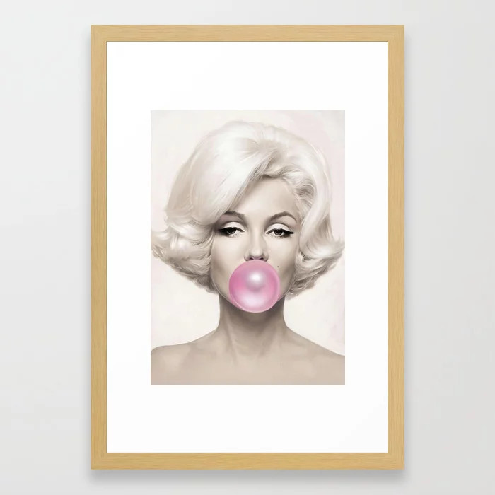 Marylin Monroe Art Print Poster01 Framed Art Print | Society6