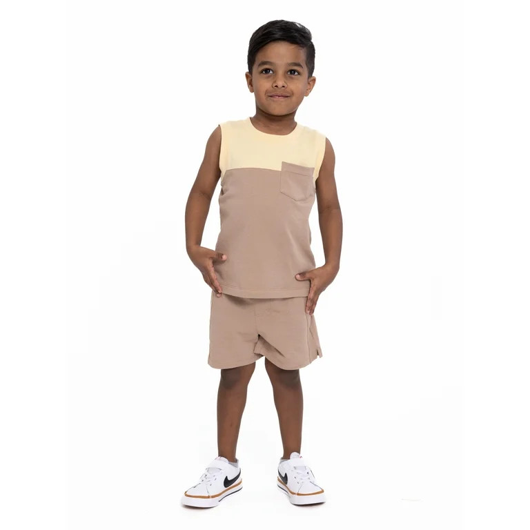 Wonder Nation Toddler Boys Tank Top and Shorts Set, 2-Piece, Sizes 12M-5T - Walmart.com | Walmart (US)