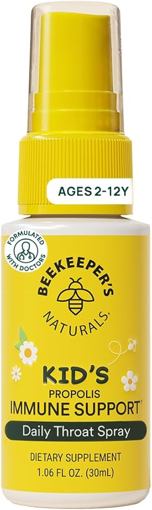 Kids Propolis Throat Spray - Natural Immune Support & Sore Throat Relief - by BEEKEEPER'S NATURAL... | Amazon (US)