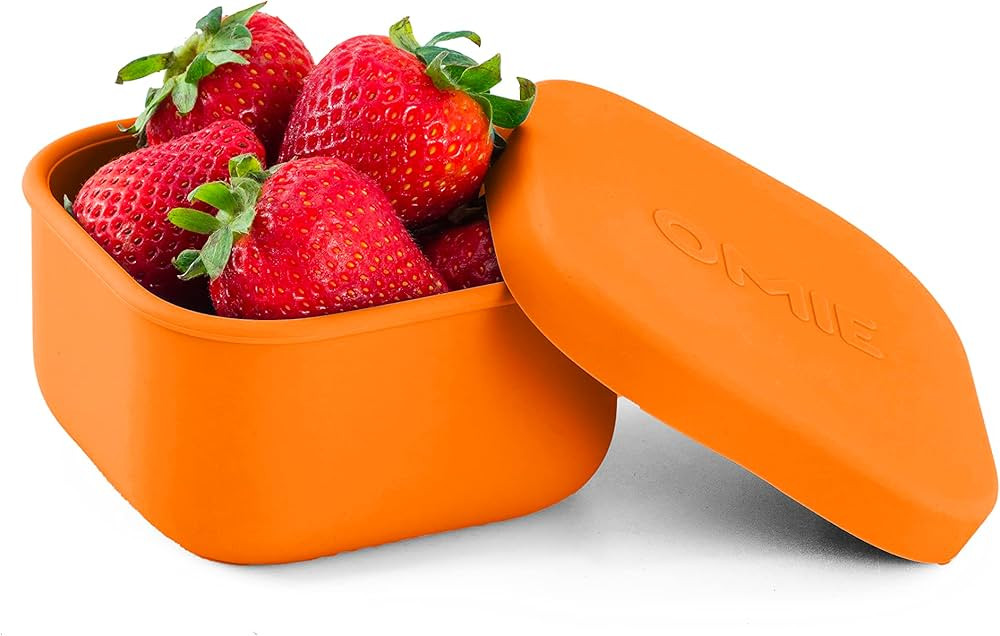 Omie OmieBox Silicone Leakproof Snack Containers To Go, Food Storage Containers with Lid, School ... | Amazon (US)