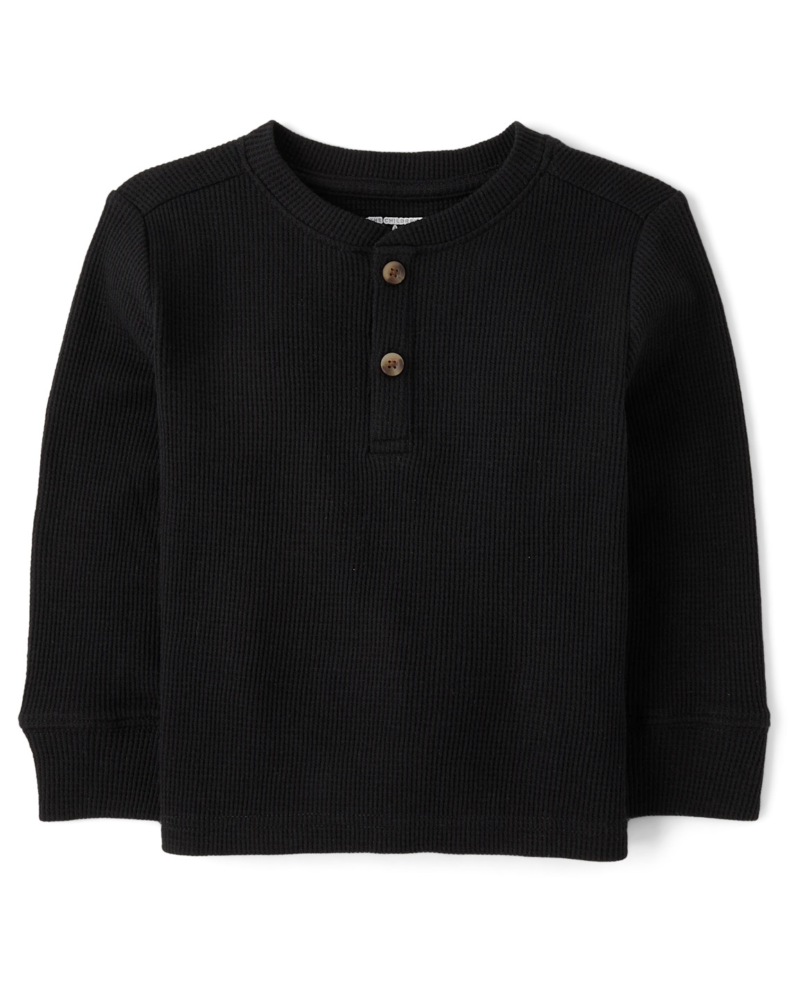 Baby And Toddler Boys Thermal Henley Top - black | The Children's Place