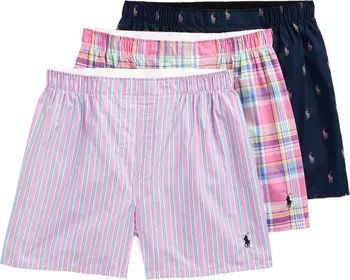 Assorted 3-Pack Woven Cotton Boxers | Nordstrom