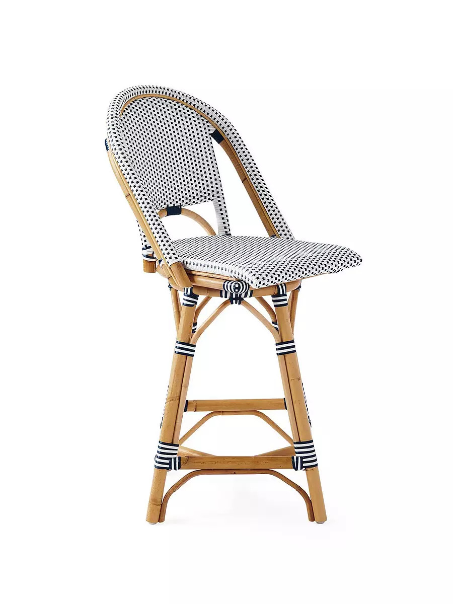 Riviera Rattan Swivel Counter Stool | Serena and Lily