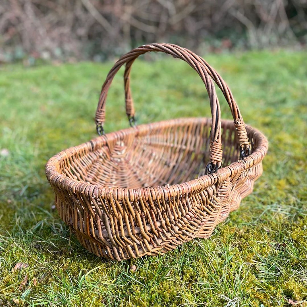 Natural Willow Wicker Garden Trug Basket | Etsy (UK)